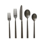 Better Homes & Gardens River Stainless Steel Flatware Set, Black Finish, 20-Piece